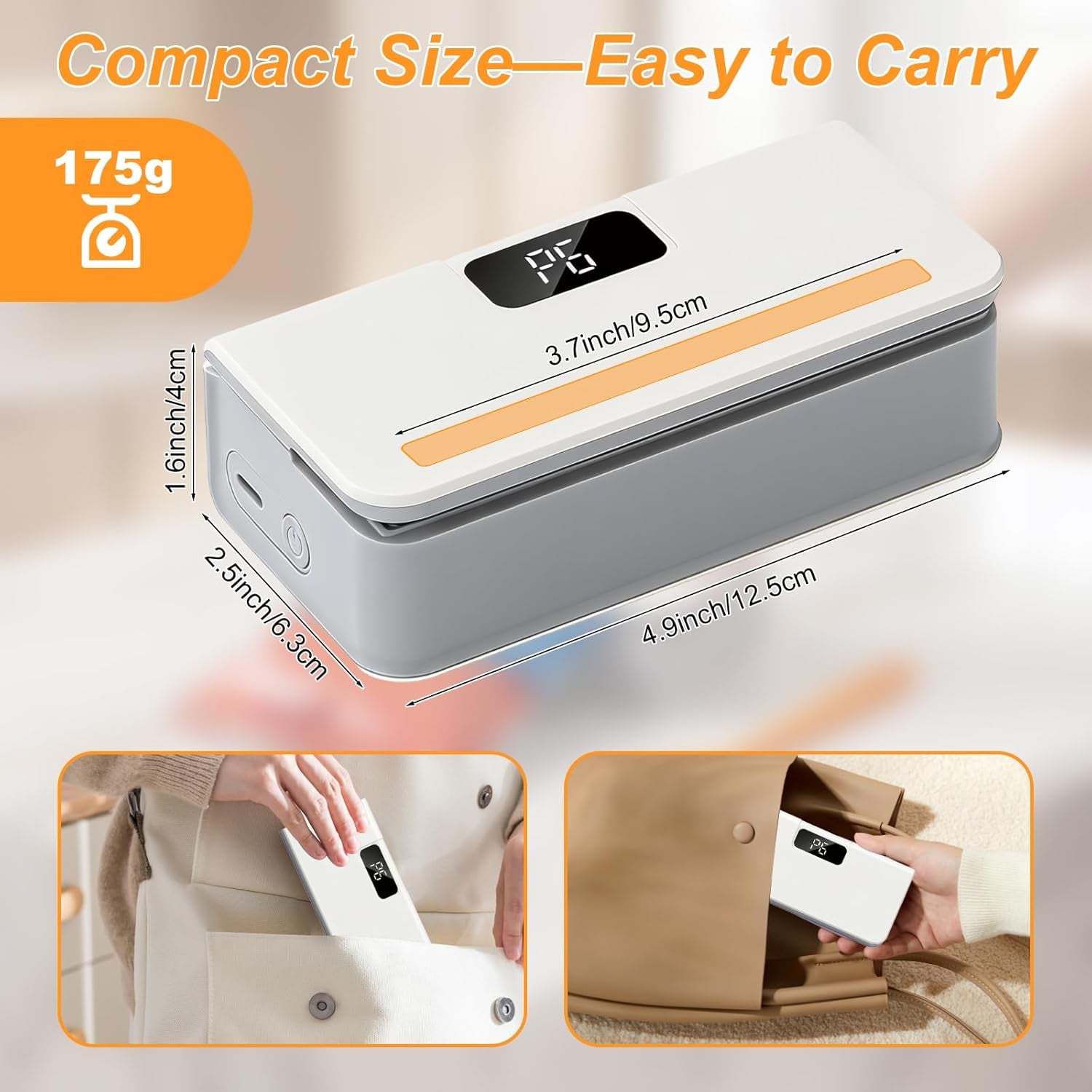 New Mini Bag Sealer, Chip Bag Sealer with Cutter and Magnet