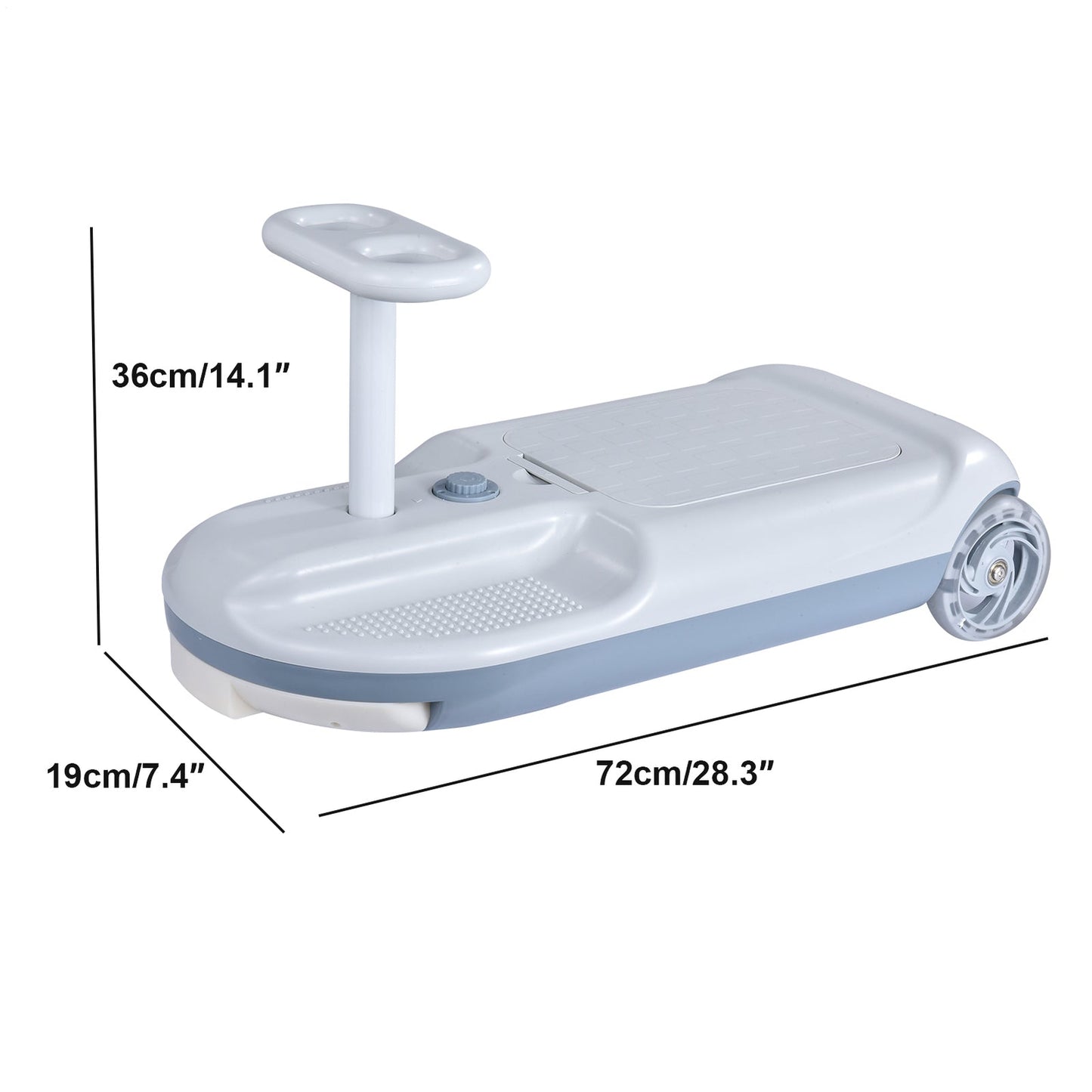 2-In-1 Toddler Electric Portable Car and On-The-Go Cleaning Mop Cart