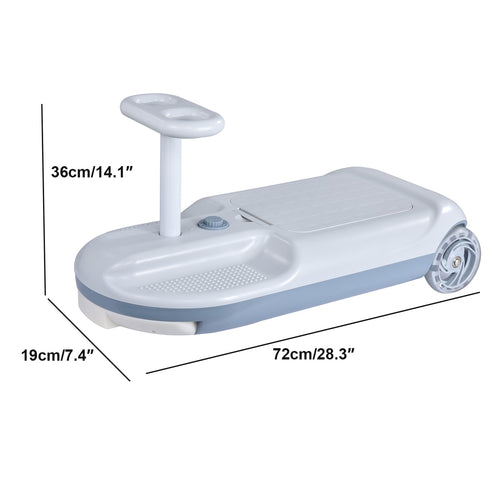 2-In-1 Toddler Electric Portable Car and On-The-Go Cleaning Mop Cart