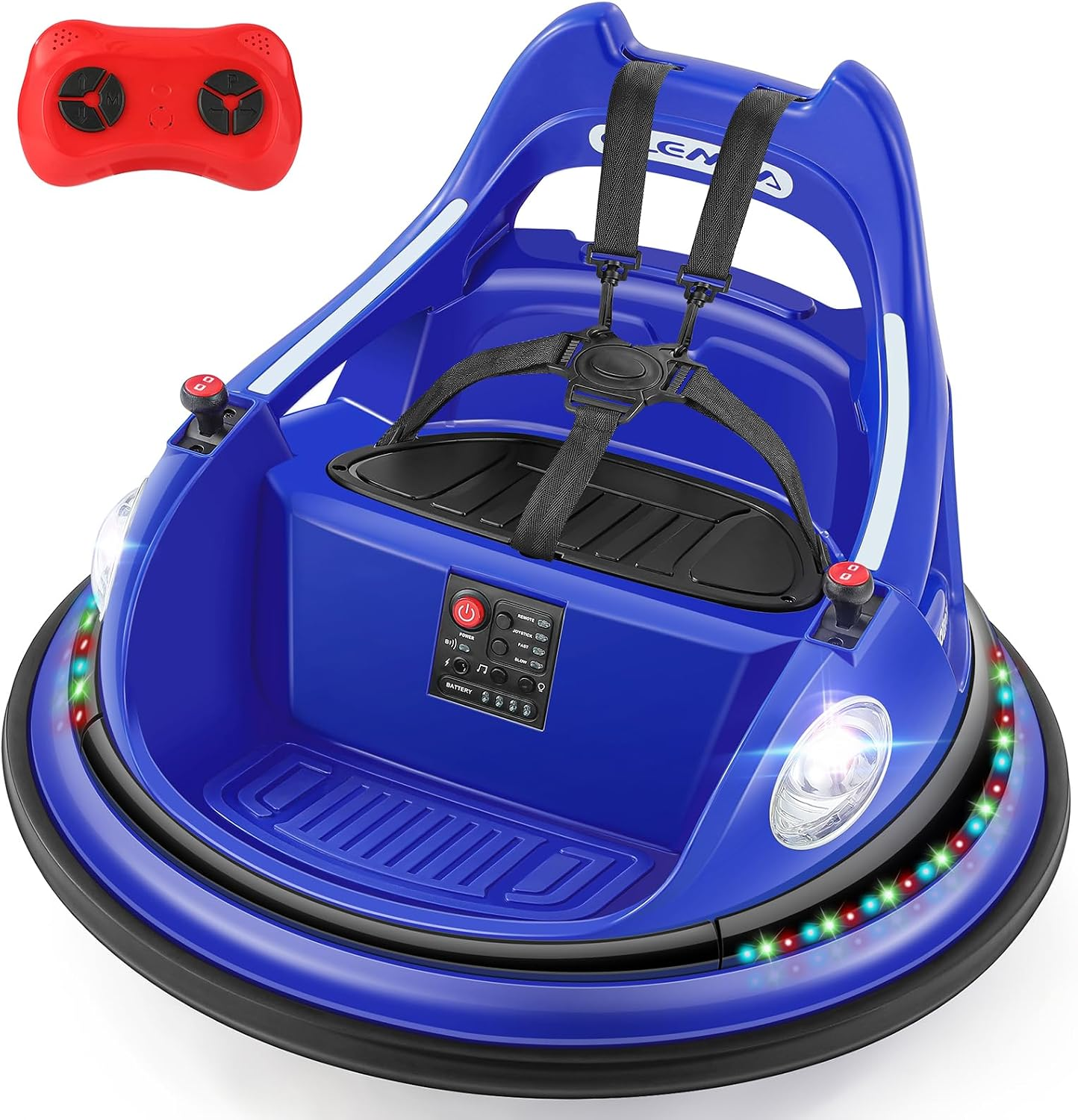 Bumper Car 12V Electric Car for Kids W/Parent Remote, Bluetooth Ride on Toy