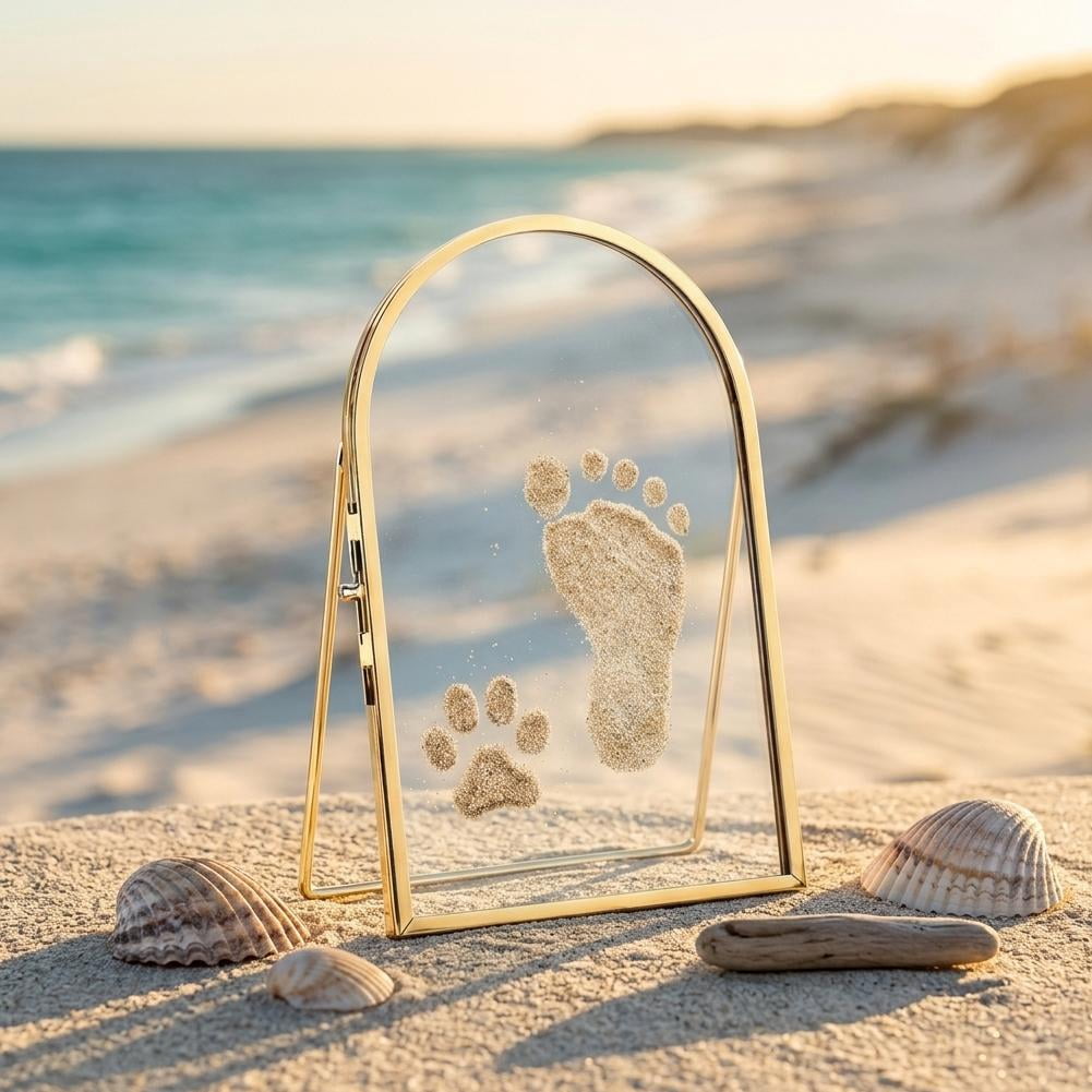 Floating Keepsake Frame for Baby Handprints and Footprints