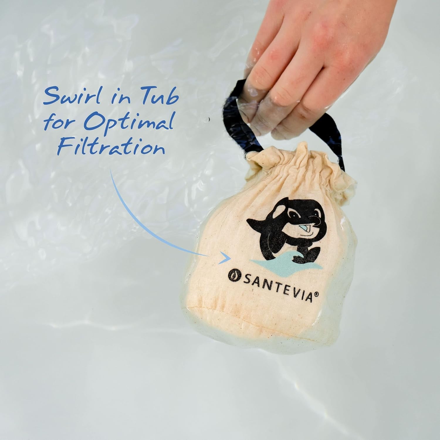 Organic Cotton Bath Faucet Filter for Sensitive Skin | Bathtub Water Purifier