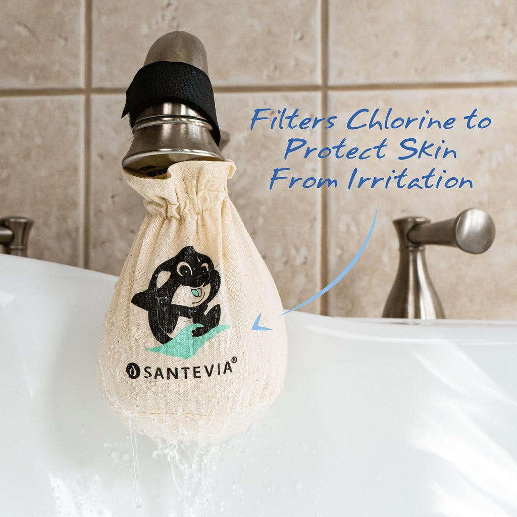 Organic Cotton Bath Faucet Filter for Sensitive Skin | Bathtub Water Purifier