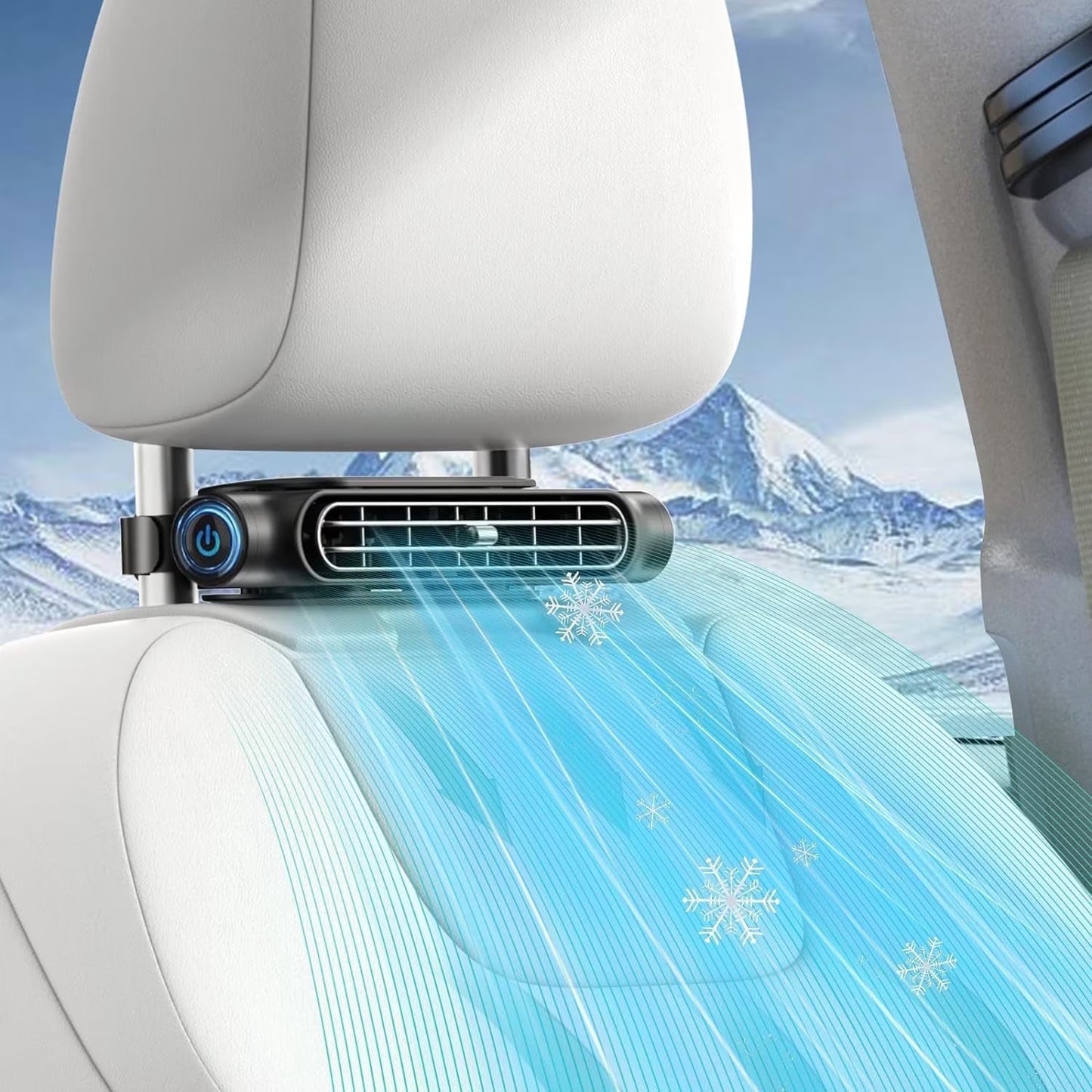 Car Seat Cooling Fan with 3 Speed ​​Rotating Fan 