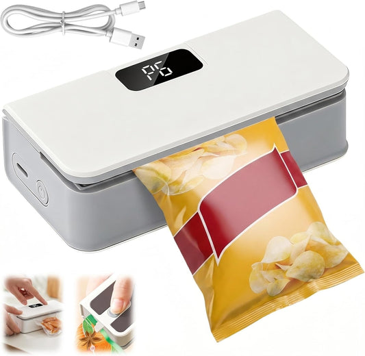 New Mini Bag Sealer, Chip Bag Sealer with Cutter and Magnet