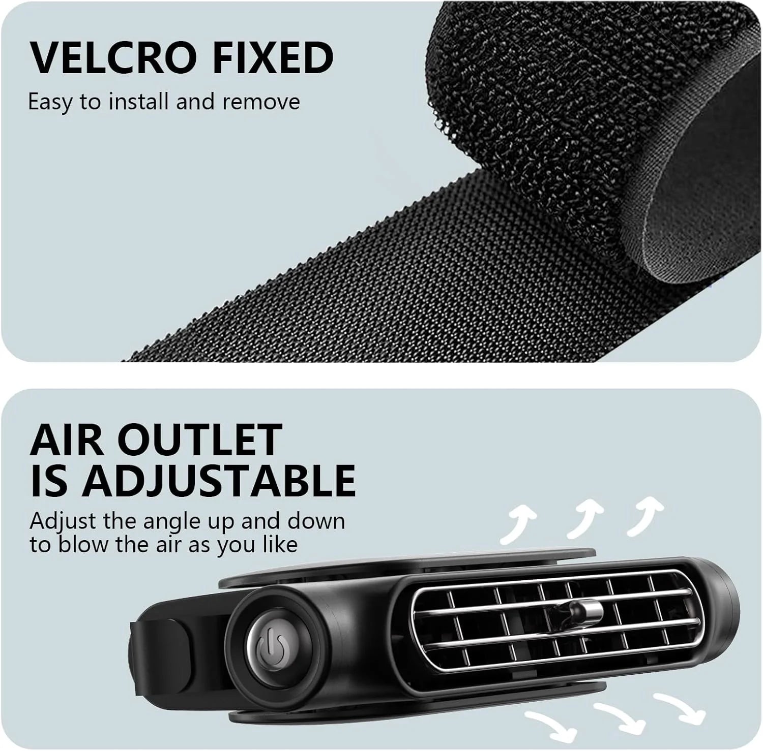 Car Seat Cooling Fan with 3 Speed ​​Rotating Fan 