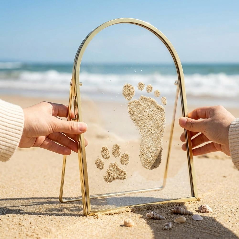 Floating Keepsake Frame for Baby Handprints and Footprints