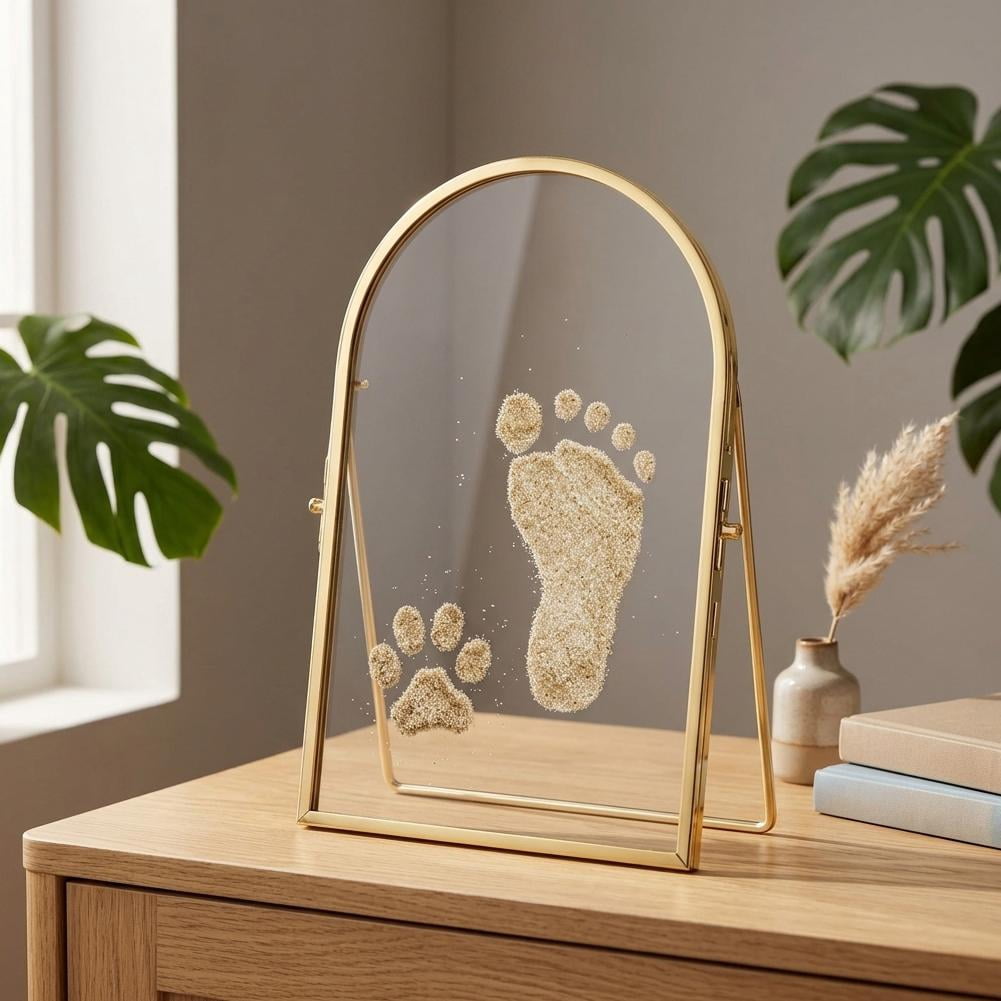 Floating Keepsake Frame for Baby Handprints and Footprints