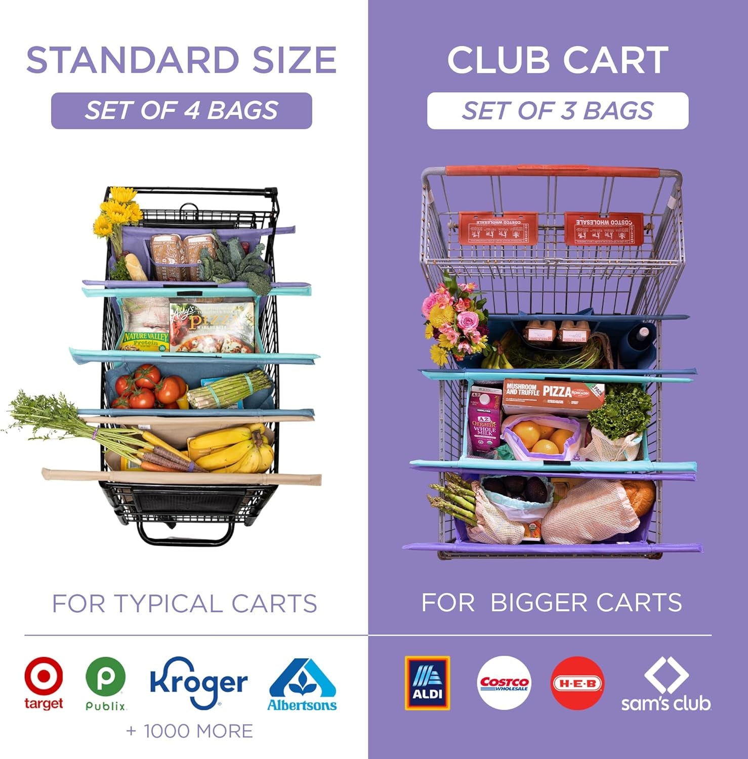 Lotus Original Trolley Reusable Shopping Bags (4-Pack)